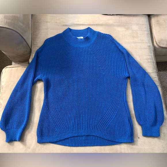 Old Navy Cobolt Blue cotton/acrylic woman’s crew neck sweater size small - Picture 2 of 10